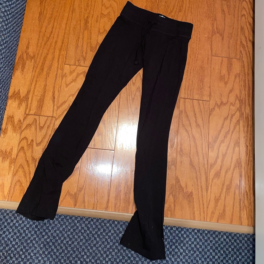 black flare leggings